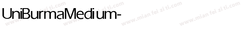 UniBurma Medium字体转换